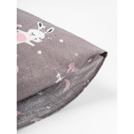 Pillowcase Amarobaby Princess, calico, size 40x60 cm, gray color, pink-1