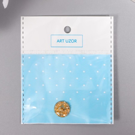 Decor metal for creativity "toad on a coin" gold 1.4x1.4x0.5 cm.-2