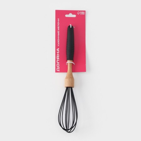 A whisk for whipping the shade "Makota", 28 cm, the color is black-5