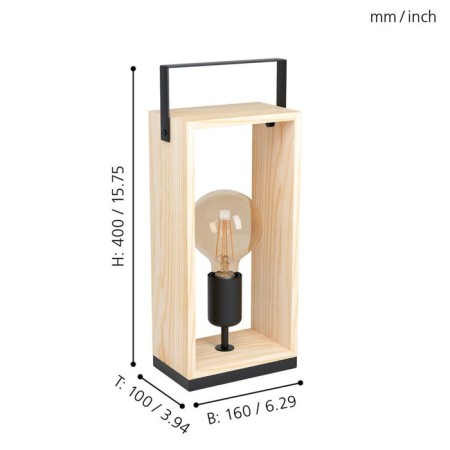 FAMBORUGH table lamp, 1x40W E27, black color-2