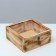 Gift box 25 × 25 × 11 cm is wooden, an outflow cover is 3 mm, firing