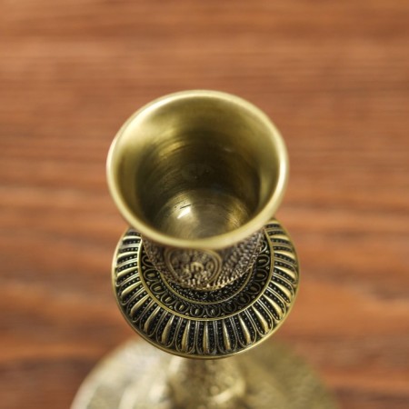 Summary Metal for 1 candle "Raja" Bronze 16.5x8x8 cm-4