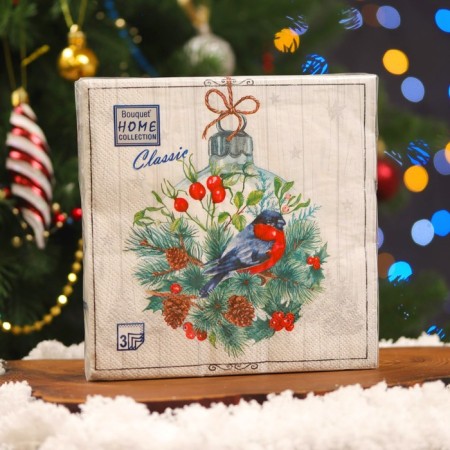 New Year's napkins Paper Home Collection “Fairy Tale”, 3 layers, 33x33 cm, 20 pcs-3