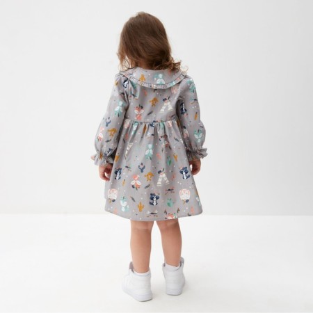 Baby dress with collar Kaftan "Beasts" R.30 (98-104 cm)-2