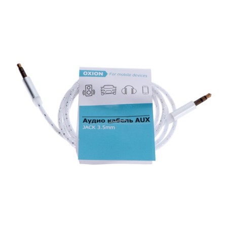 Audio Oxion AUX018, Jack 3.5 mm (M) -Jack 3.5 mm (M), 1m, silver-3