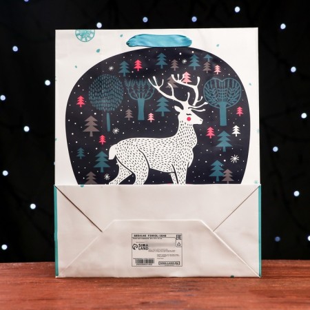 Laminated "New Year Deer" package 26 x 12 x 32 cm-1