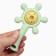Silicone teether with a rattle "Baby", green color, crumb me