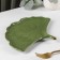Ceramic serving dish "leaf", 26 × 20 cm, green color