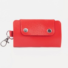 Key on the buttons, length 11 cm, 7 carabiners, red color