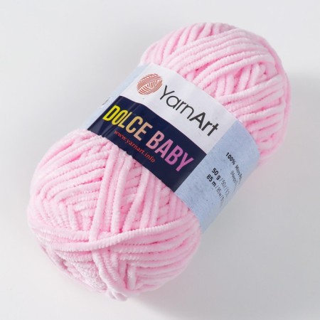 Yarn "Dolce Baby" 100% micropoliester 85m/50 g (750 pink)-1