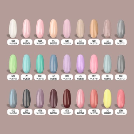 Delicate nude nail polish gel, 3 phase, 8 ml, LED/UV, pink color (58)-5