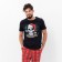 Pajama New Year's male kaftan "skull", black color, size 48