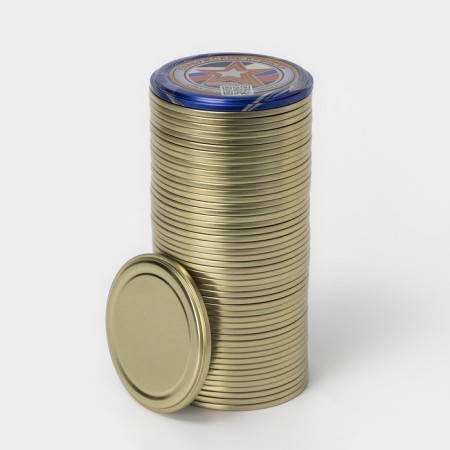 Conservation cover "Elabuga", SKO-82 mm, lacquered, packaging 50 pcs, the color of the gold-1