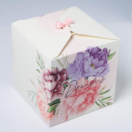 Gift folding box, packaging, "Dreams", 18 x 18 x 18 cm-4