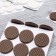 Laying furniture round tundra, d = 25 mm, 18 pcs., Polymer, brown