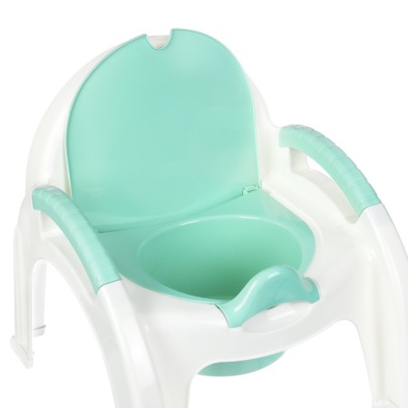 Pot - a chair with a lid, the color is light blue-6