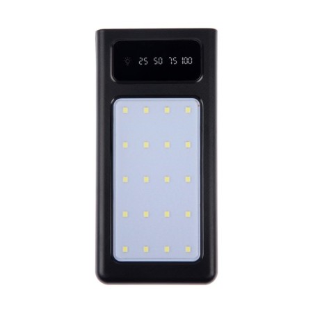External battery 485, 10000 mAh, Type-C/Lightning/MicroUSB cables, lantern, black-4