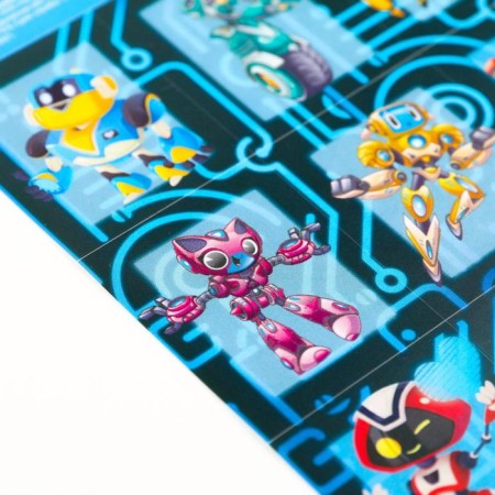 Paper stickers "Robots", with coloring on the back, 11 × 15.5 cm-2