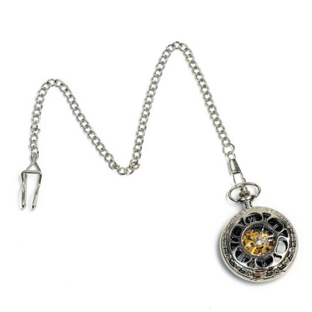 Pocket mechanical watches "Skeleton", D dial-4 cm, 5.5 x 4.5 cm-3