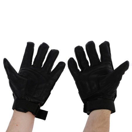 Motorcycle gloves with protective inserts, size L-1