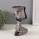 Summary for 1 candle "African with a dish on the head" White with black 12x12.3x19 cm