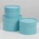 A set of hats 3 in 1 blue, gift packaging, 16 x 10, 14 x 9, 13 x 8.5 cm