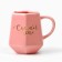 Ceramic mug “Happiness is”, 300 ml, pink color