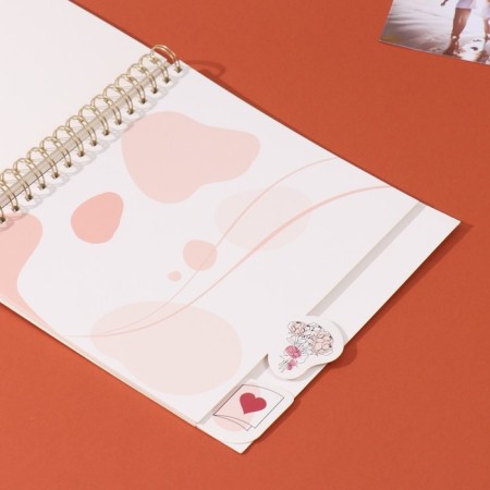 Photo album on spirals 20 sheets "We are married" volumetric element + 4 tabs 24x24 cm-5