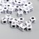 Beads for creativity plastic "Signs of the zodiac on a cube" White set 20 g 0.7x0.7x0.7 cm