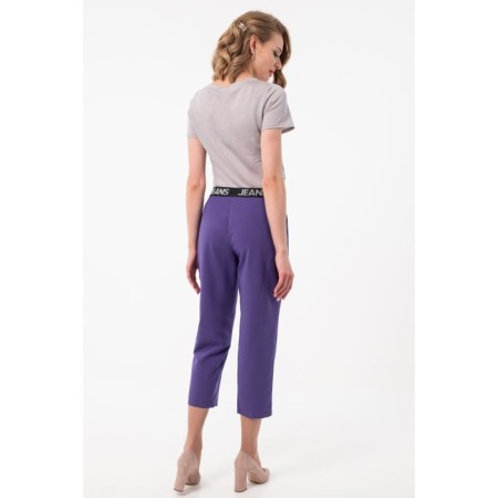 Female trousers, size 46, purple color-7