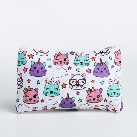 Cosmetic bag with lightning, white/multi -colored color-1