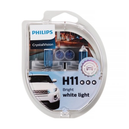 Car lamp Philips Crystal Vision, H11, 12 V, 55 W + W5W, 12 V, 5 W, 2 + 2pcs-2