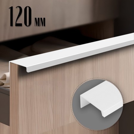 The handle Cappio RT001wh, L = 120 mm, m/o 96 mm, the color is white, 4 pcs.