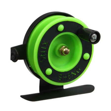 Inertial coil, metal plastic, diameter 5 cm, guide fishing lines, black-salad, 601d-5