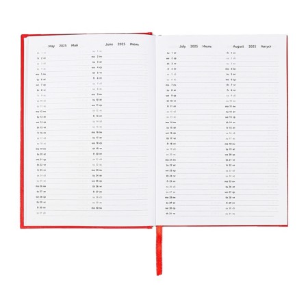Dated diary 2024, A5, 176 sheets, Attomex.orion, Bumvinyl cover, Lasse, Blok 70 g/m2, Red-8