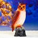 Garden figure "Owl on the stone" large 20x25x55cm