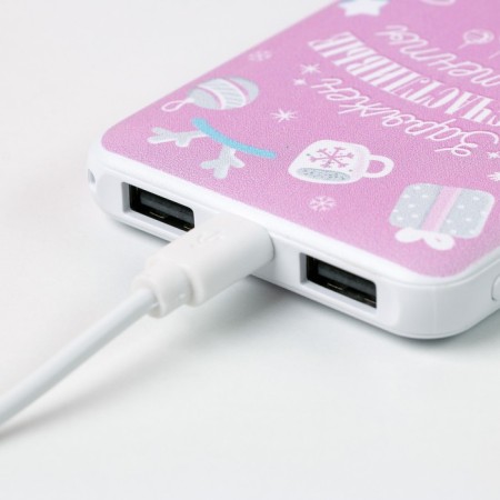 New Year's gift set, wired headphones, sleep mask and charger (5000 MAH) "Relaaxin"-11