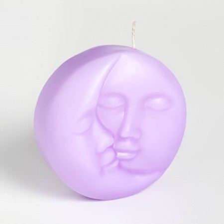 Figure candle "Sun and Moon", 6x2.5 cm, lavender-2