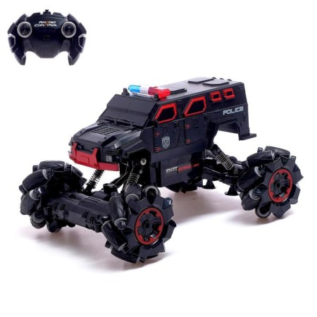 Radio-controlled machine "Jeep-Akobat", 4WD, movement in all directions, batteries, red color