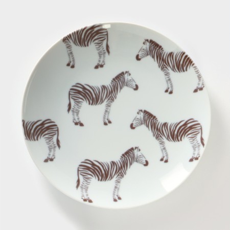 Porcelain plate "Safari. Zebra ", d = 24 cm