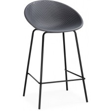 Baric stool zeta metal/plastic, black/gray 50x51x86 cm