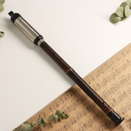 Flute Music Life 52 cm, with patterns, tonality f, bamboo, collapsible-3