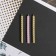 Candles for the cake, pink and gold, 16 pcs., 5 x 6.5 cm.