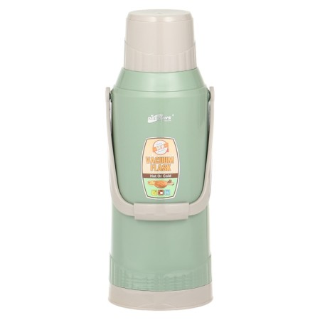 Thermos 2 l, with a glass flask, retains heat 12 hours, green