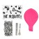 Batter "Do not wait home" 36 ", with Tassel tape, sticker, pink
