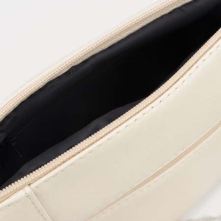 Cross-Bodi Bag on a zipper, beige color-2