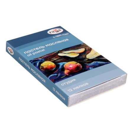 Oil pastel, set of 12 colors, gamma "Studio", D-8mm, L-65mm, in a cardboard box-2