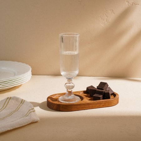 Oak tray with two Sima-Land Home compartments, 21 × 11 × 2 cm-4