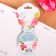 Handle Blue Blue Paste, plastic with a flower "Happy holiday"