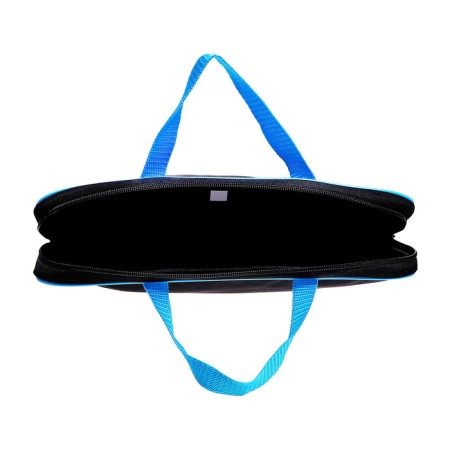 Folder with handles textile A4, 350 x 265 x 45 mm, PMD 2-42 "Office", inner pocket, black/bright blue-4